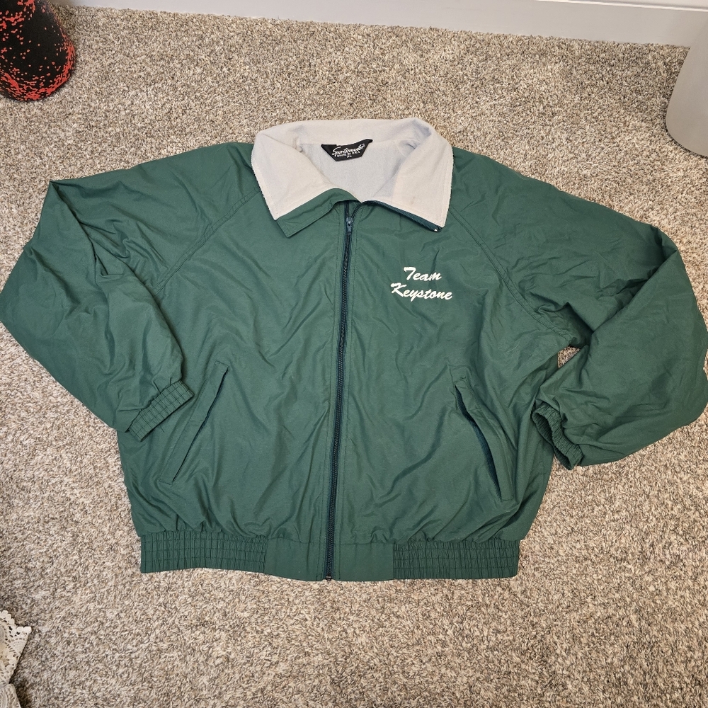 Vintage Men's Or Oversized Women Drag Racing Green Performance Jacket XL